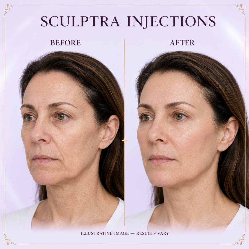 Sculptra before-and-after portrait